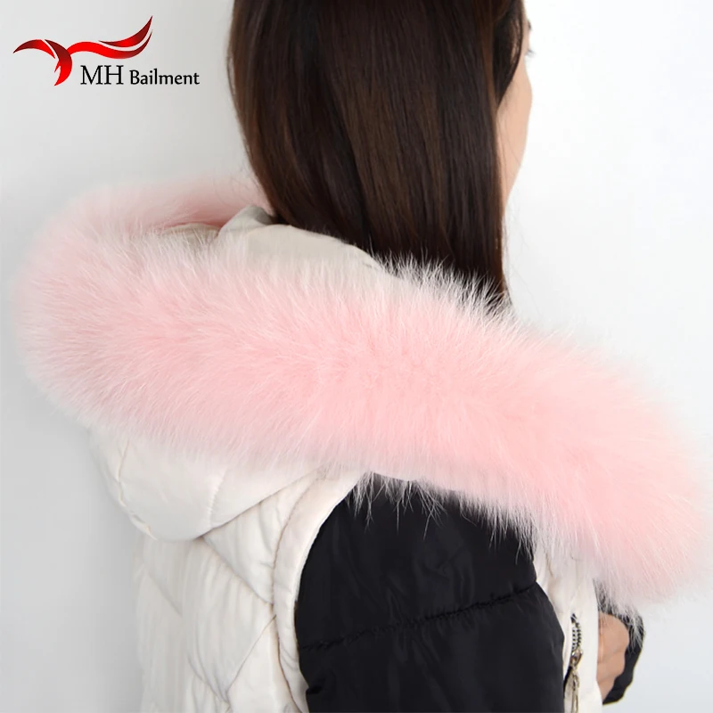 

100% Real Fur Collar Scarf Custom Made Winter Fur Scarf Fox Fur Collar Scarf Natural Fox Fur Collar for Hood