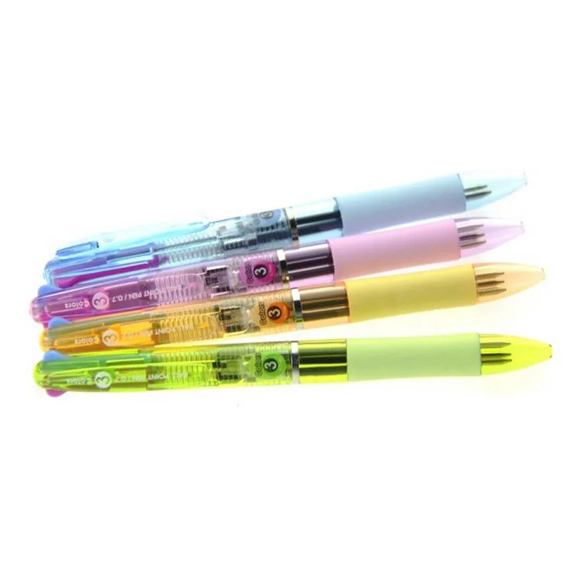 

48 PCS /lot 3 colors in 1 press ballpoint pen 0.7mm Classic office& school accessories pens Stationery escolar material