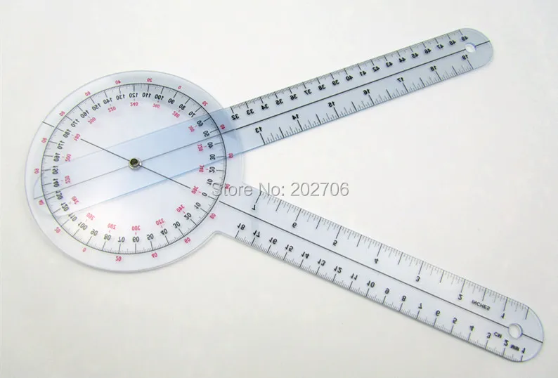 1 Set 3pcs Spinal Finger Goniometer Protractors Useful Multi-Ruler Angle Medical Spinal Ruler 180/360 Degree Measuring Tool