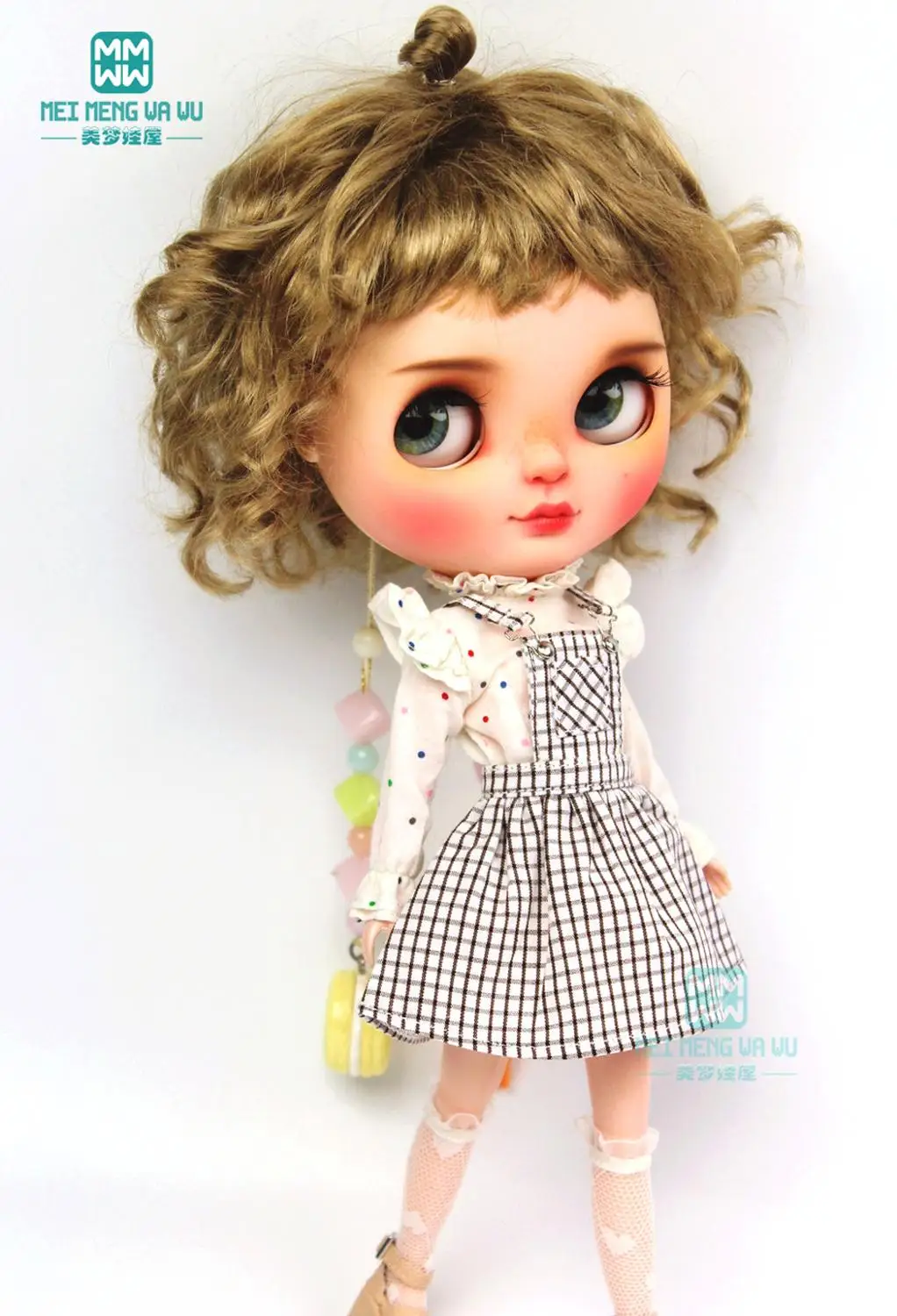 

1PCS Blyth clothes fashion coffee strap dress, T-shirt for Blyth Azone 1/6 doll accessories