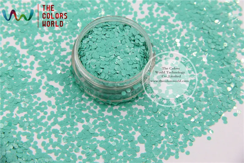 TCH311  2.0 MM Size   Solvent Resistant  Mate Colors circle dots hape glitter  for nail polish,nail art  or other DIY decoration