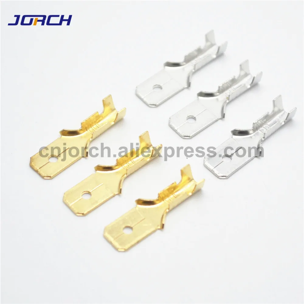 

200pcs 6.3 series auto car splices wire terminal G189 crimp loose connector pins terminals DJ615-6.3A