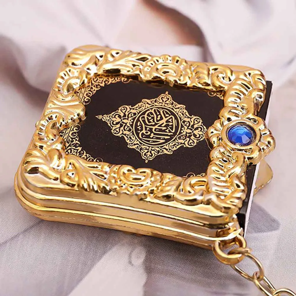 Muslim New Style Can Read Key ring Ark Quran Islamic Pendant Keychain Real Paper Pendant Religious Jewelry Wholesale