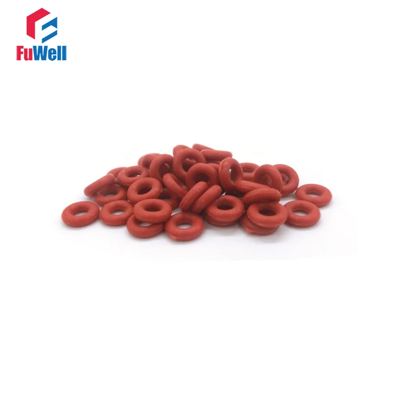 50Pcs Red Silicon O…