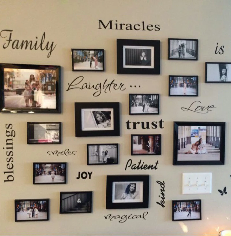 FAMILY IS vinyl wall lettering quote wall art / decor / family room / sticker,Frames NOT included ,f1001b
