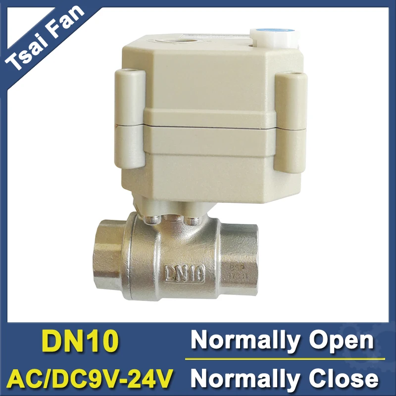 

TF10-S2-B DN10 Stainless Steel Normal Close/Open Electric Valve AC/DC9V-24V Electric Water Valve for medical production line