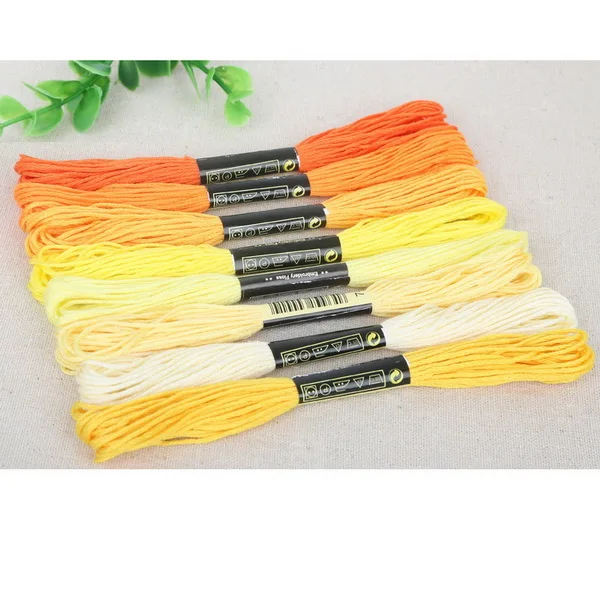 8pcs/Set Similar DMC Threads Cross Stitch Floss Cotton 8 meters Embroidery Thread Floss Sewing Skeins Craft Knitting 7