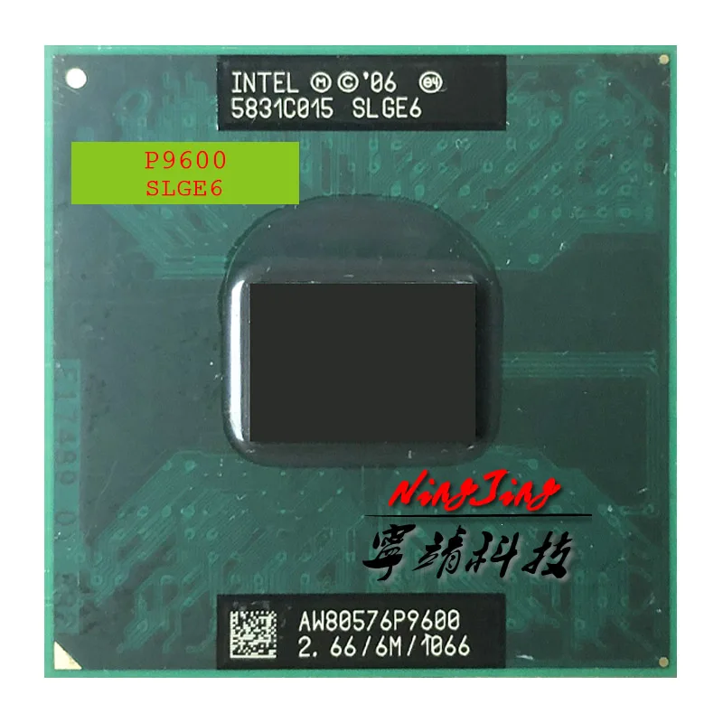 Intel Core 2 Duo Mobile P9600 SLGE6 2.6 GHz Used Dual-Core Dual-Thread CPU  6M 25W Socket P