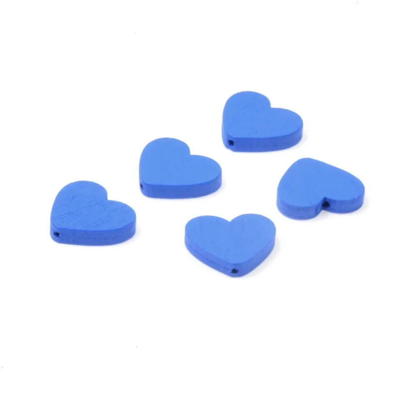 MIAOCHI DIY 30Pcs/Lot Love Heart Spacer Wooden Beads For Jewelry Makeing Baby Toys Pacifier Clip Crafts Wood Bead 24*21mm