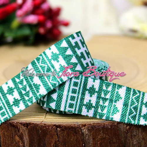 

Printed FOE Christmas fold over elastic 100yards