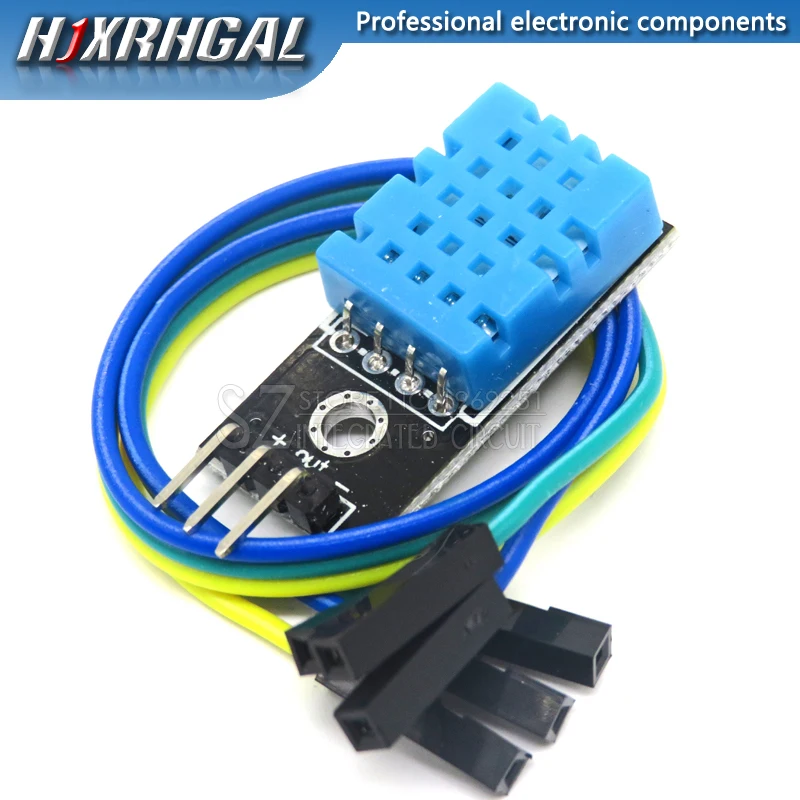 

50PCS New Temperature and Relative Humidity Sensor DHT11 Module with Cable for arduino Diy Kit