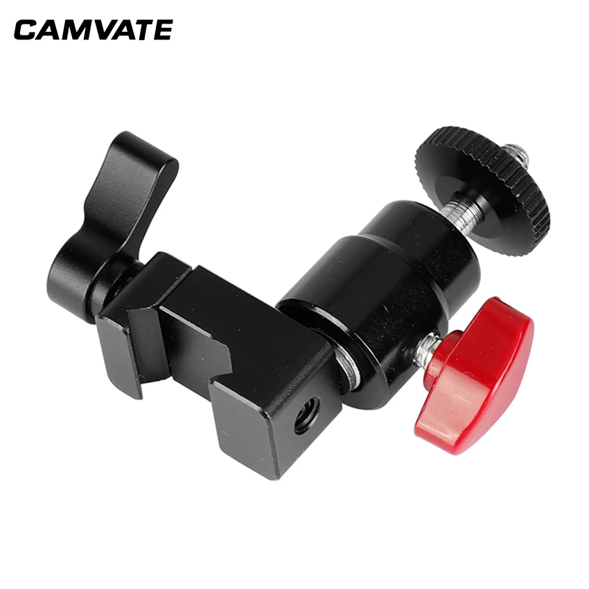 Mini testa a sfera CAMVATE 1/4 "-20 con morsetto NATO per Monitor fotocamera DSLR C2036
