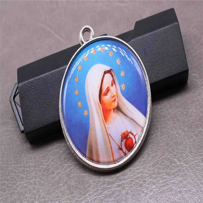 30 pieces / religious double-sided Jesus icon handmade cross medal, 3.5 cm classic Jesus icon medal medal