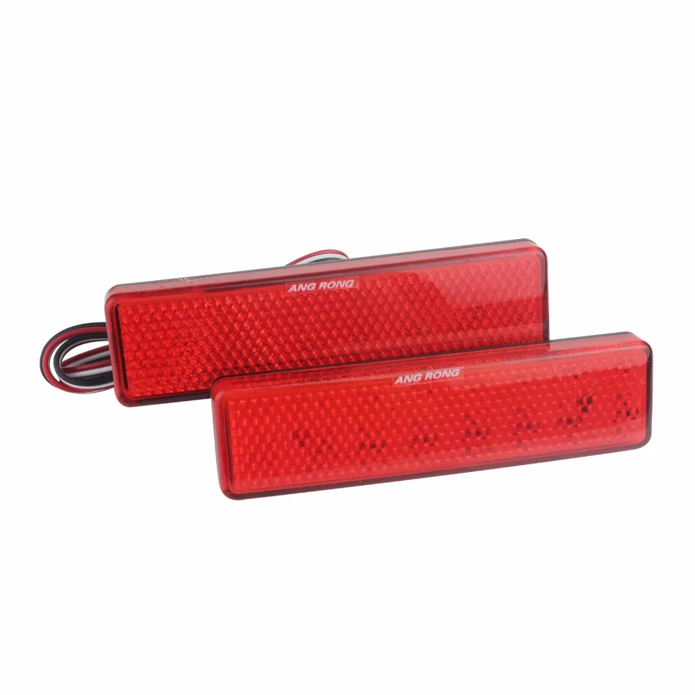 ANGRONG 2x Red Lens OEM Rear Bumper Reflector Light L+R (CA326) For Renault Trafic Master Primastar