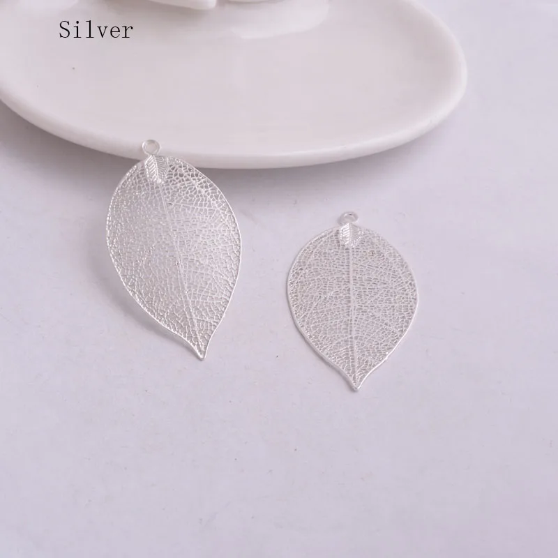 30 Stück AA2247 49*26mm Hyperbolische Filigrane Blattanhänger Silberfarbene Blätter Messing Bunte Große Anhänger Verbinder Ohrringe Schmuck – Detail 5