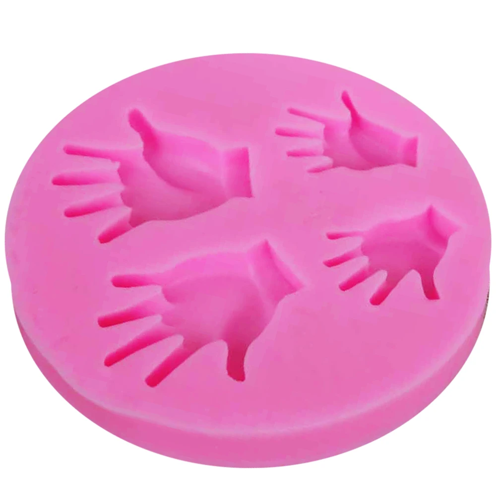 Byjunyeor M565 Human Hands UV Resin Silicone Mold Fondant Chocolate Candy Lollipop Crystal Epoxy Soft Clay Bake Tools