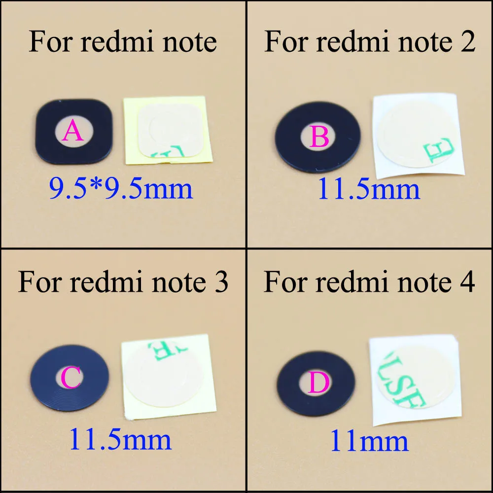 YuXi For Xiaomi  mi2 Mi3 Mi4  mi5 for Redmi Note Mi 2 3 4 Rear Back Camera Glass Lens Cover