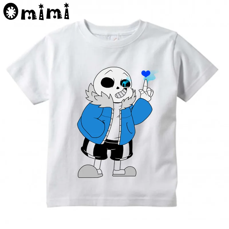 Kids Skull Brother Undertale sans and papyrus Design T Shirt Boys/Girls Great Casual Short Sleeve Tops Children's Funny T-Shirt