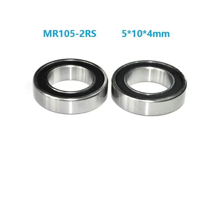 

50/100/500pcs MR105-2RS 5x10x4mm MR105RS Double rubber seal miniature Deep Groove Ball Bearings 5*10*4mm