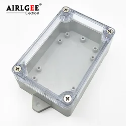 100mm x 68mm x 40mm Clear Cover Sealed DIY IP65 ABS Plastic Wire Box Waterproof Electric Junction Box with Fixed Mount Holes