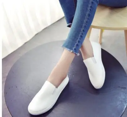 Mocassins femininos casuais sem cadarço, sapatos baixos da moda para mulheres, 2 cores, tamanhos 35-39, outono e primavera