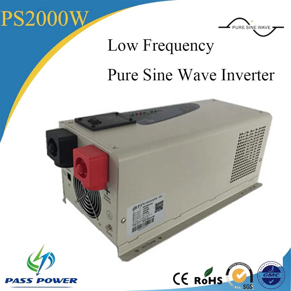 2000W Inverter Low Frequency Pure Sine Wave Inverter with Charger with LCD Display