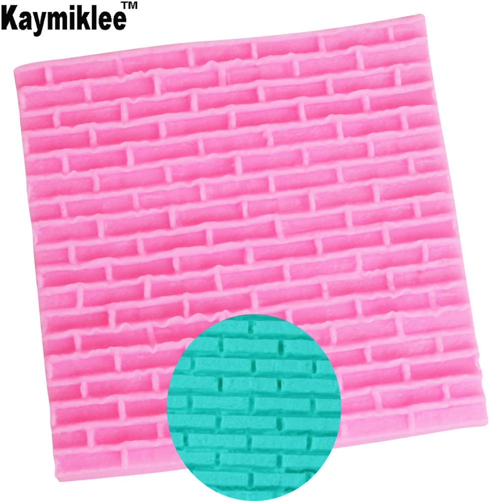 M2020 Castle Brick Wall Texture Cake Border Silicone Cake Molds Cupcake Fondant Cake Decorating Tools Gumpaste Chocolate Moulds