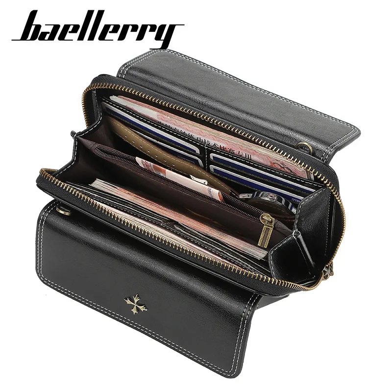 2022 Fashion Long Women Wallets Large Top Quality Vintage PU Leather Card Holder Female Purse Zipper Big Brand Wallet For Girl