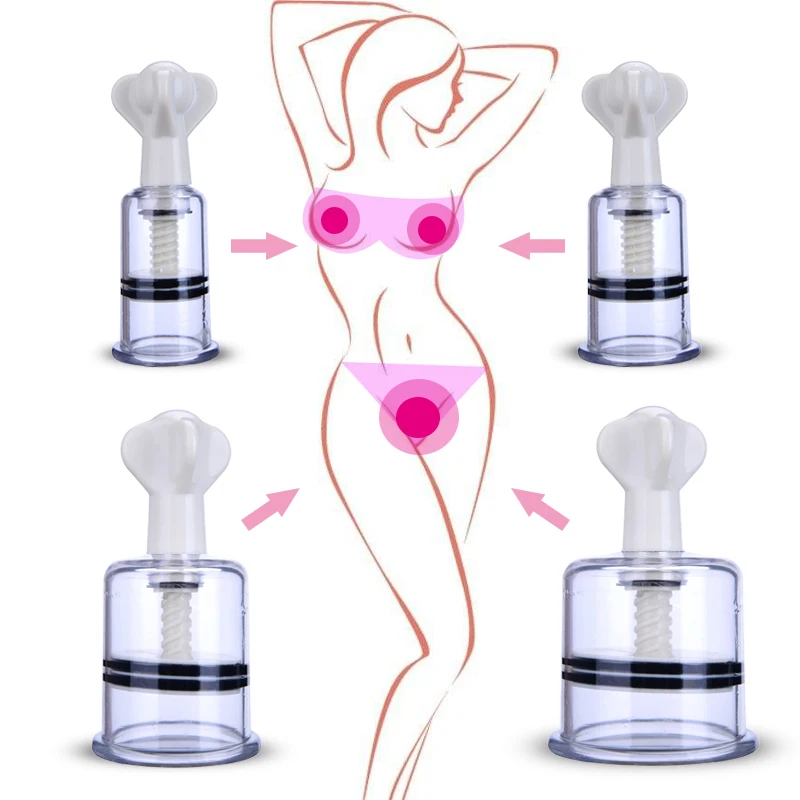 S/L/XL/M Size Nipple Clamps Breast Sucker Pussy Pump Enlarger Clitoris Stimulator Nipple Vacuum Pump Adult Game SM Sex Toys