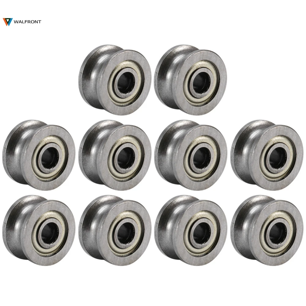 10pcs/sets 624ZZ Ball Bearings V/U Groove Pulley Bearing Used In Rail Track Linear Motion System Ball Bearing Hardware