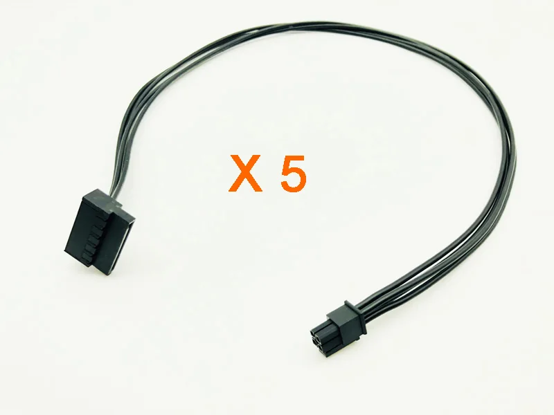 

5PCS 45CM MINI 4 Pin to SATA Cable SSD Power Supply For Lenovo 510S 510A M410 M415 B250 Motherboard 4Pin to SATA Interface Cable