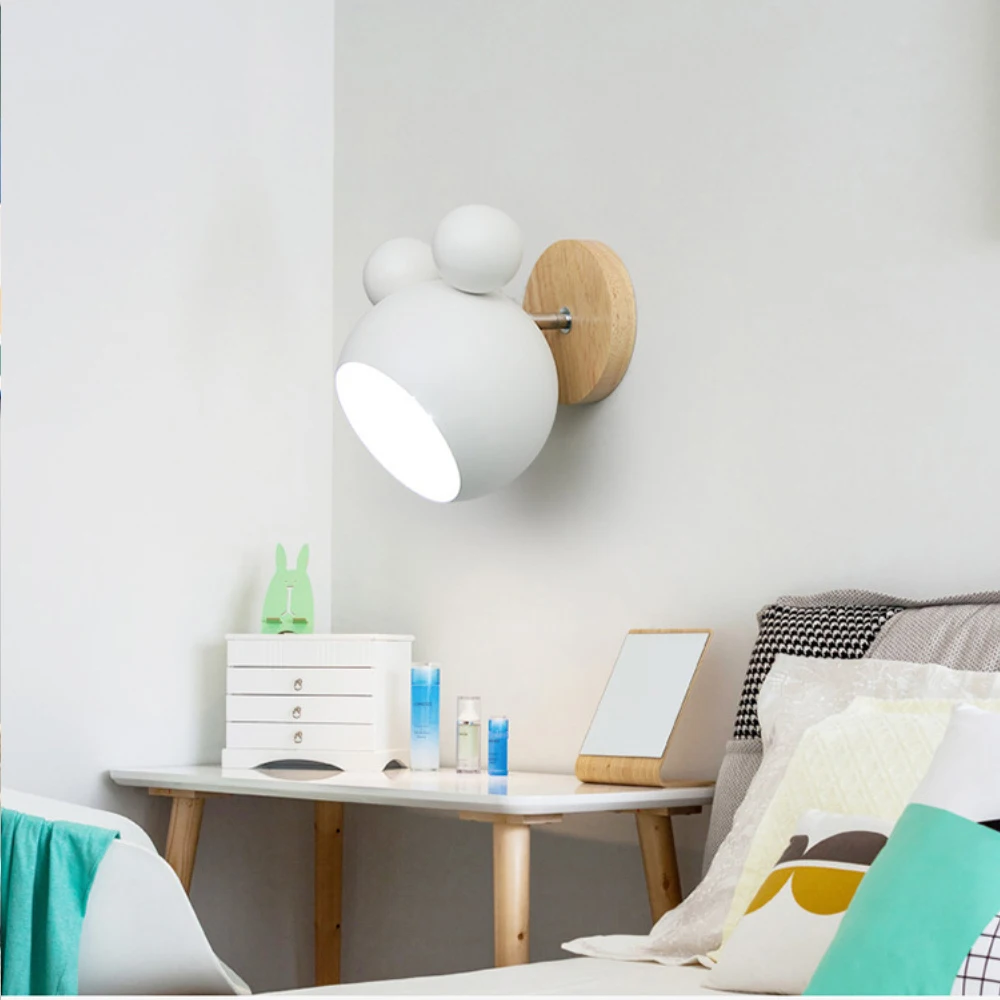 Applique murale colorée au design de dessin animé Mickey, design moderne, luminaire décoratif idéal pour une cuisine, un Restaurant ou une table de
