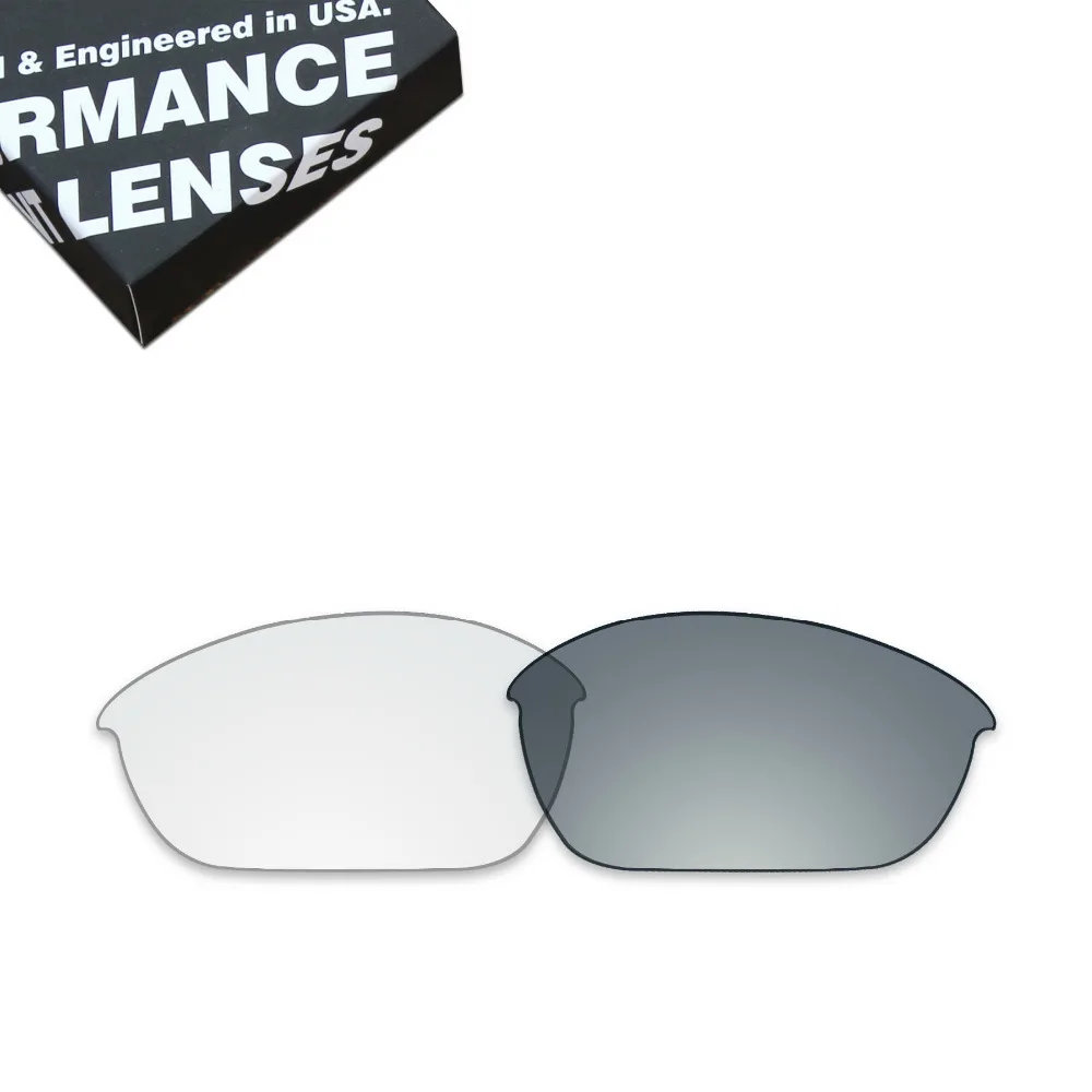 Millerswap Replacement Lenses for Oakley Half Jacket 2.0 Sunglasses Photochromic Clear/Grey (Lens Only)