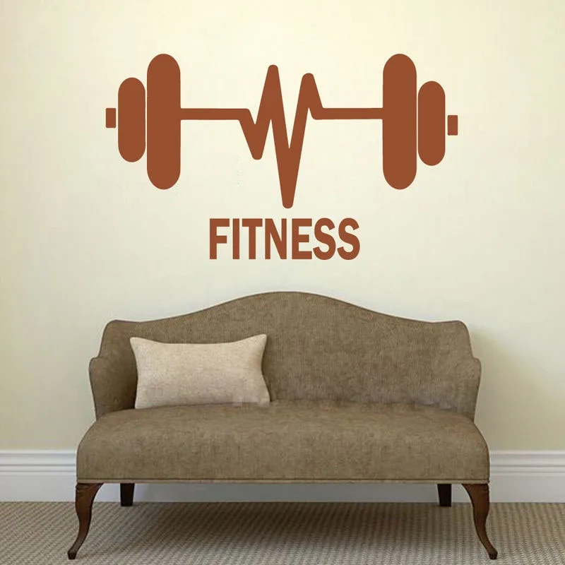 Weightlifting Barbells Fitness Gymnasium Gym Sport Vinyl Wall Sticker Decal for Gym Home Decor boys gift