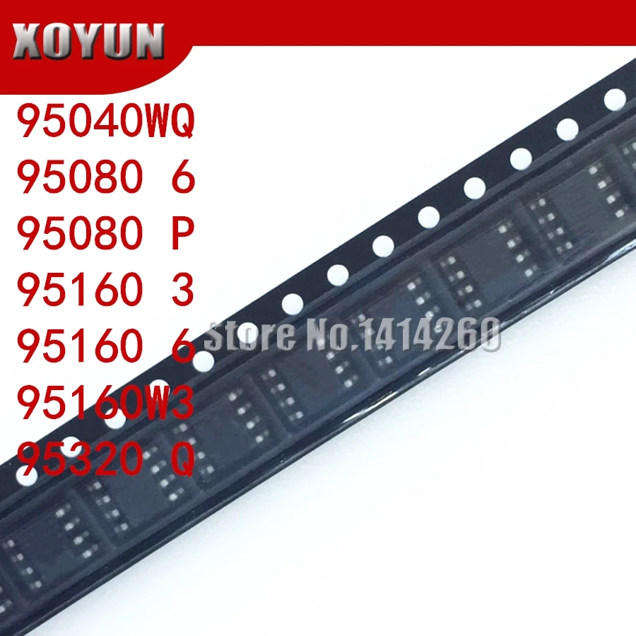 5pieces/lot 95040WQ 95080 6 95080 P  95160 3 95160 6 95160W3 95320 Q SOP-8 ST95040WQ  ST95160W3 ST95320 Q