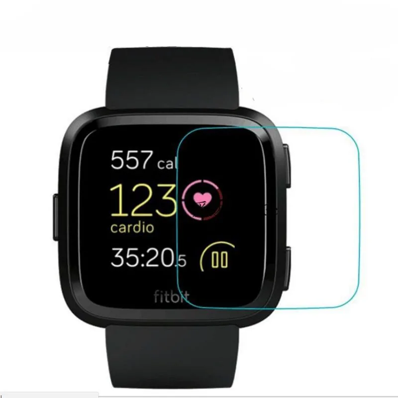 Tempered Glass Clear Protective Film Guard For Fitbit Versa / Versa Lite Sport Smart Watch Toughened Full Screen Protector Cover