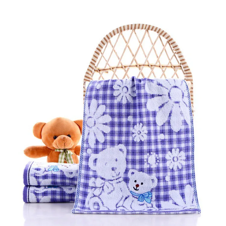 High quality 100% Pure Cotton Baby Towel cute Cartoon baby Face Towel soft Double baby Gauze Towel