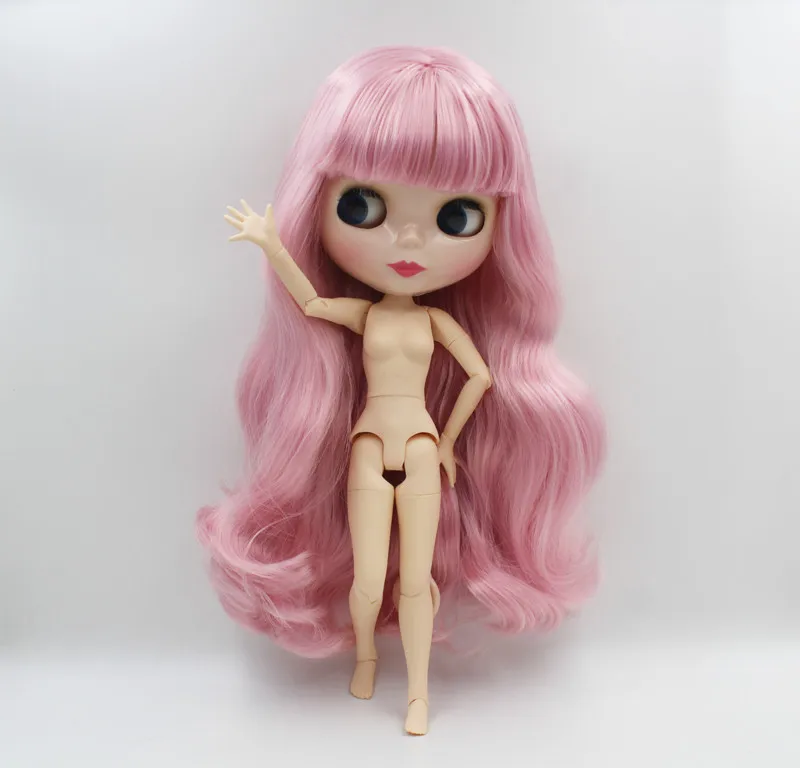 

Free Shipping big discount RBL-521J BJD DIY Nude Blyth doll birthday gift for girl 4 colour big eye with beautiful Hair cute toy