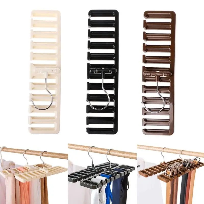 

Tie Belt Storage Rack Organizer Space Saver Tops Bra Rotating Hanger Holder Home 3 Colors