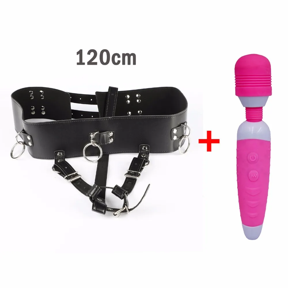 Sex Strapon BDSM Bondage Restraints Harness Belt Women Chastity Belt 12 Speeds Charging AV Wand Vibrator Sex Toys for Woman Girl