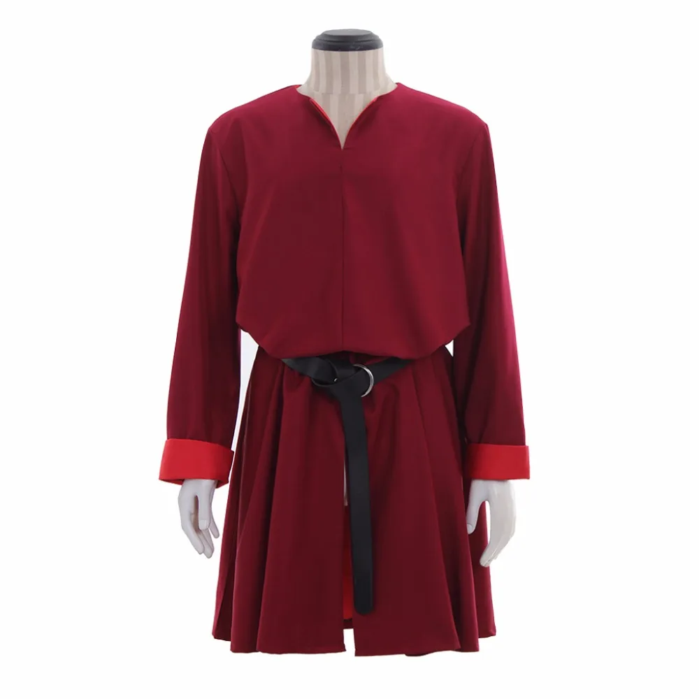 

Cosplaydiy Whole Sale Medieval Long Mens Tunic Medieval Red Upper Tunic Costume with Belt L0516