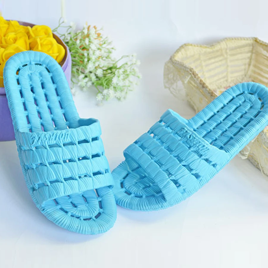 Women Massage Hollow Beach Home Slippers Female Non-slip Lovers Bathroom Slippers Ladies Spring Summer Indoor House Slippers