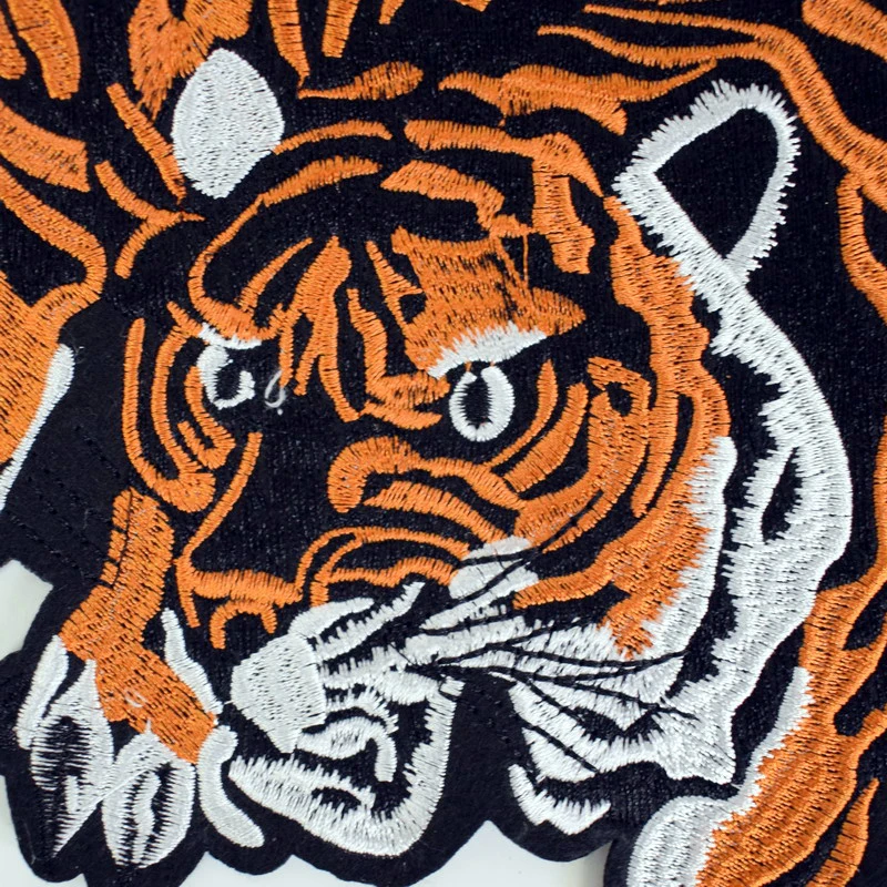 Animale Tigre Del Ricamo di Applique Patch Sew on Toppe E Stemmi per Abbigliamento Fai da Te Cucito Mestiere di Riparazione Accessori di