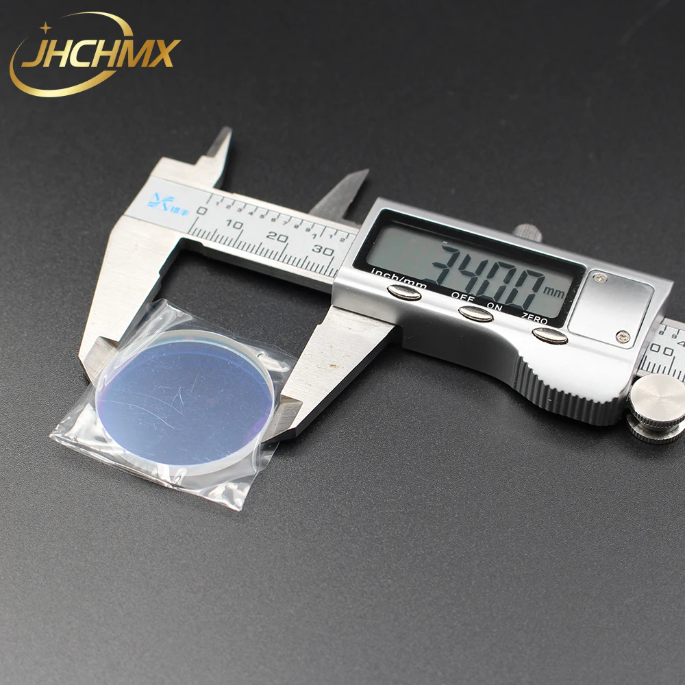 JHCHMX – machine de découpe Laser en Fiber de Quartz, verre de protection/fenêtres/lentilles 34x3mm pour IPG/SPI
