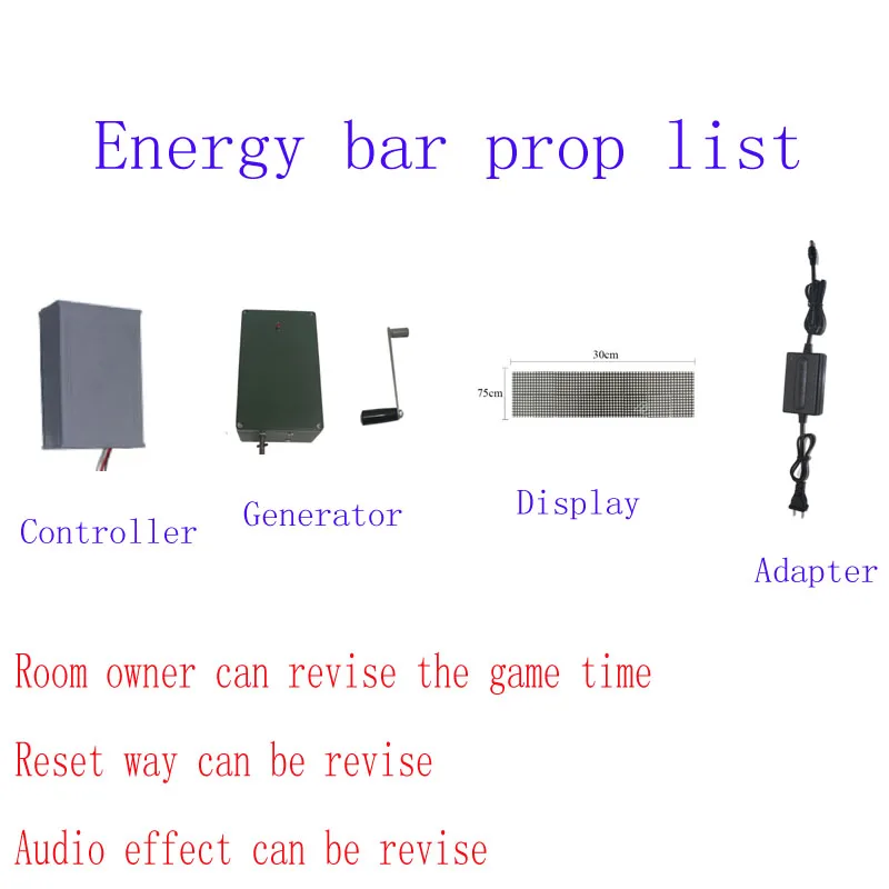 room escape  prop manual generator Energy bar version adventurer puzzles to run chamber room Takagism Game tool