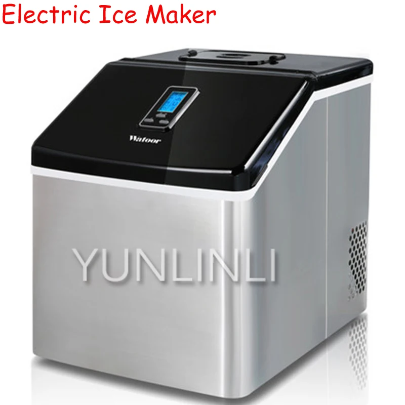 24 الجليد صينية صانع الجليد الكهربائية التجارية والمنزلية الفولاذ المقاوم للصدأ دليل إضافة المياه الجليد ماكينة