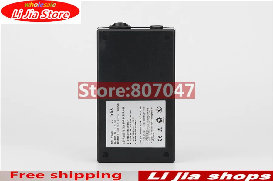 High Quality Super DC 12V 12000mAh Rechargeable Portable Lithium-ion Battery With Case For Cameras Camcorders