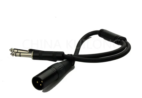 wholesale 5pcs/lot Brand New 0.18M XLR Merger Microphone Y Combiner  XLR male to 2 1/4