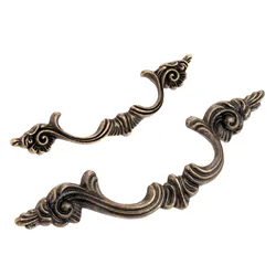 1Pc 64mm 97mm Antique Furniture Handle Cabinet Knobs and Handles Drawer Kitchen Door Pull Cupboard Handle Furniture Fittings