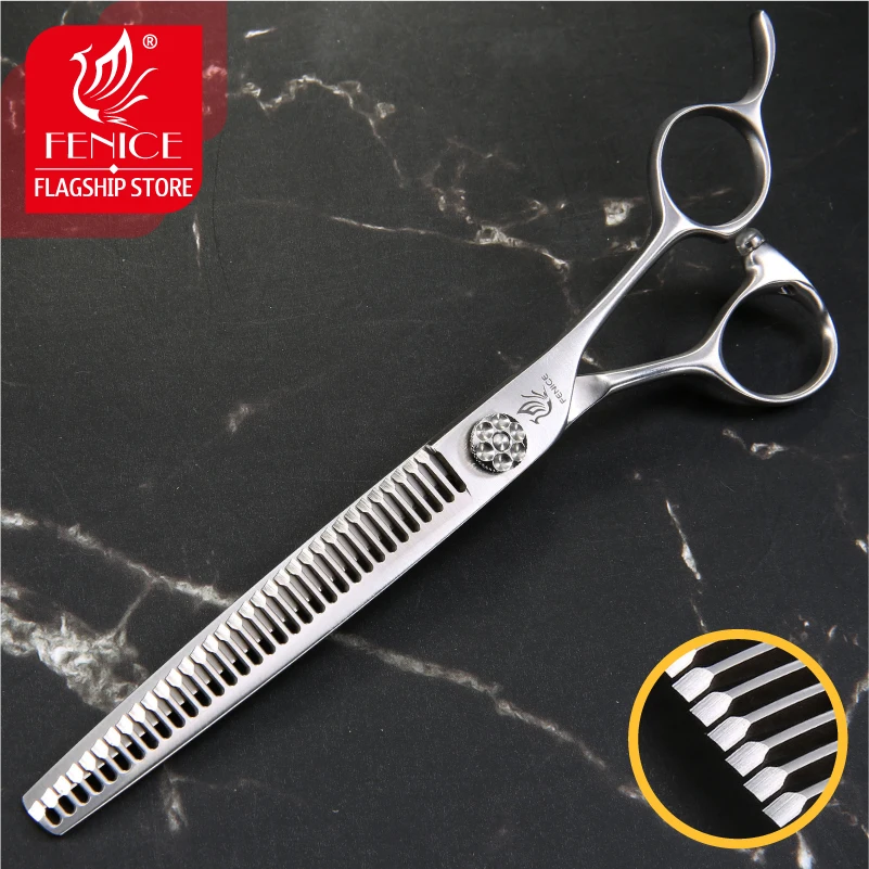 

Fenice 7.0 inch Professional Pets Grooming Scissors Thinning Shears for Dogs/Cats Thinning Rate 65-70% Japan VG10